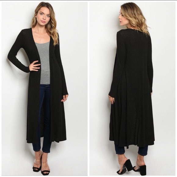Sweaters - 🆕NEW!!! LAST ONE!🛍 Long Black Duster Cardigan